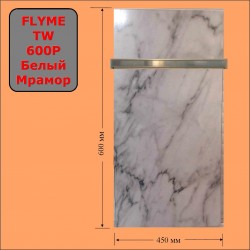 Керамическая панель полотенцесушитель Flyme "Белый мрамор"